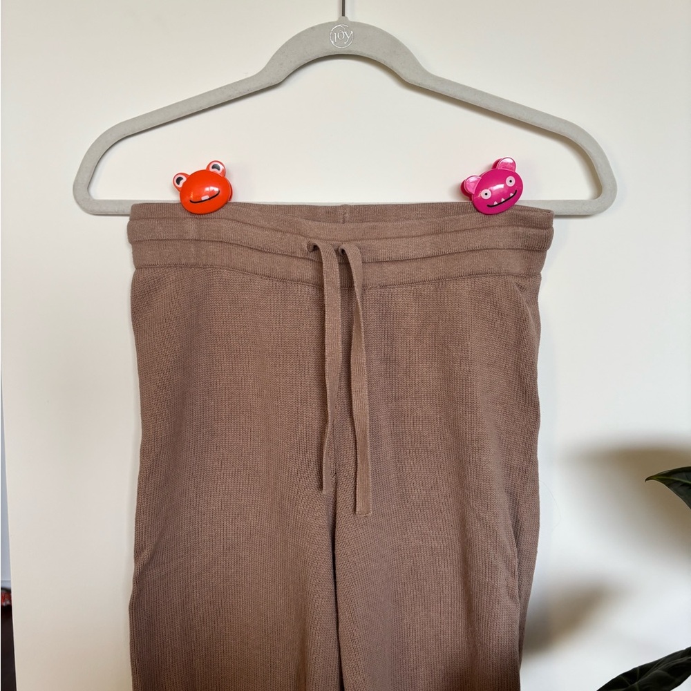 Organic Basics Tan/Light Brown Flare Sweater Pants